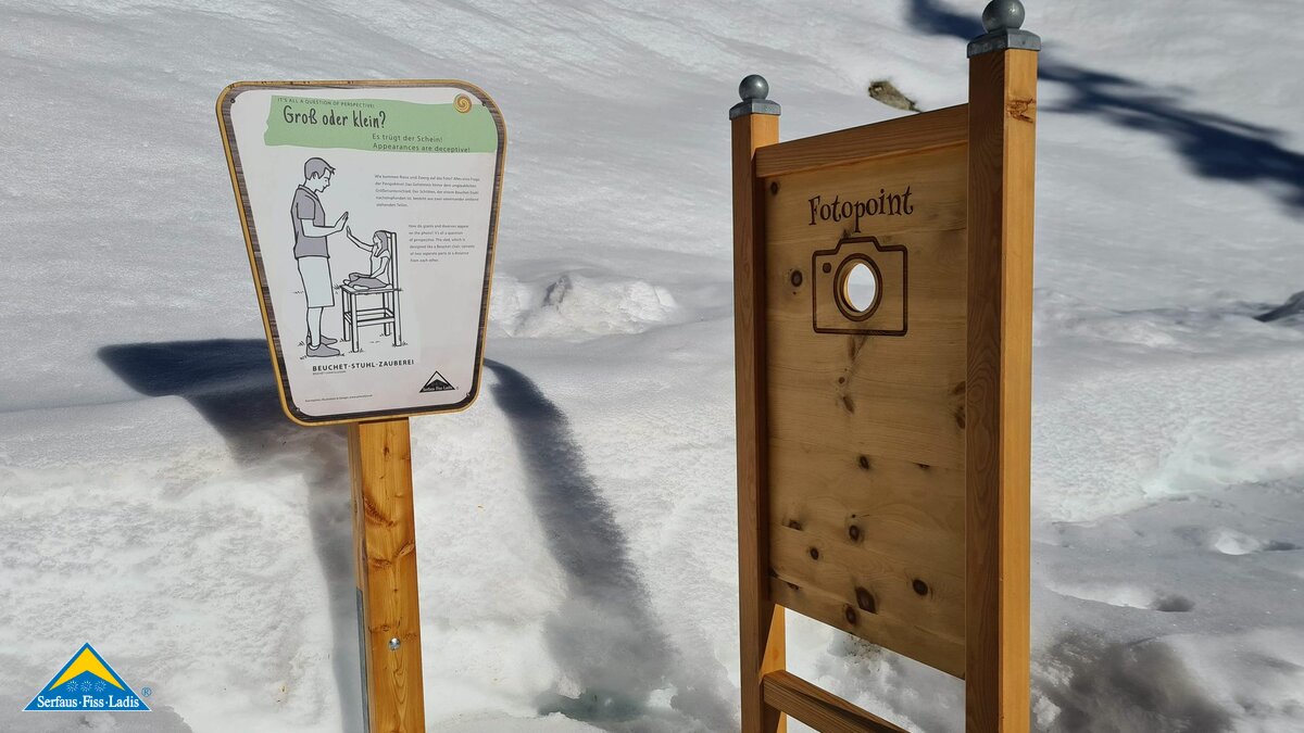 Insiderplätze die schönsten Plätze zum Fotografieren Winter Fotostation Familienregion Serfaus-Fiss-Ladis in Tirol | © Serfaus-Fiss-Ladis Marketing GmbH