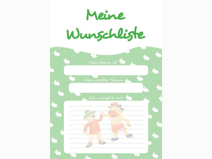 Wunschliste Ostern grün Murmli Berta Serfaus-Fiss-Ladis Tirol Österreich | © Serfaus-Fiss-Ladis Marketing GmbH