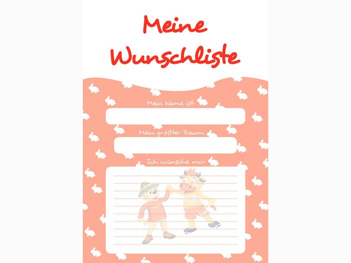 Wunschliste Ostern rot Murmli Berta Serfaus-Fiss-Ladis Tirol Österreich | © Serfaus-Fiss-Ladis Marketing GmbH