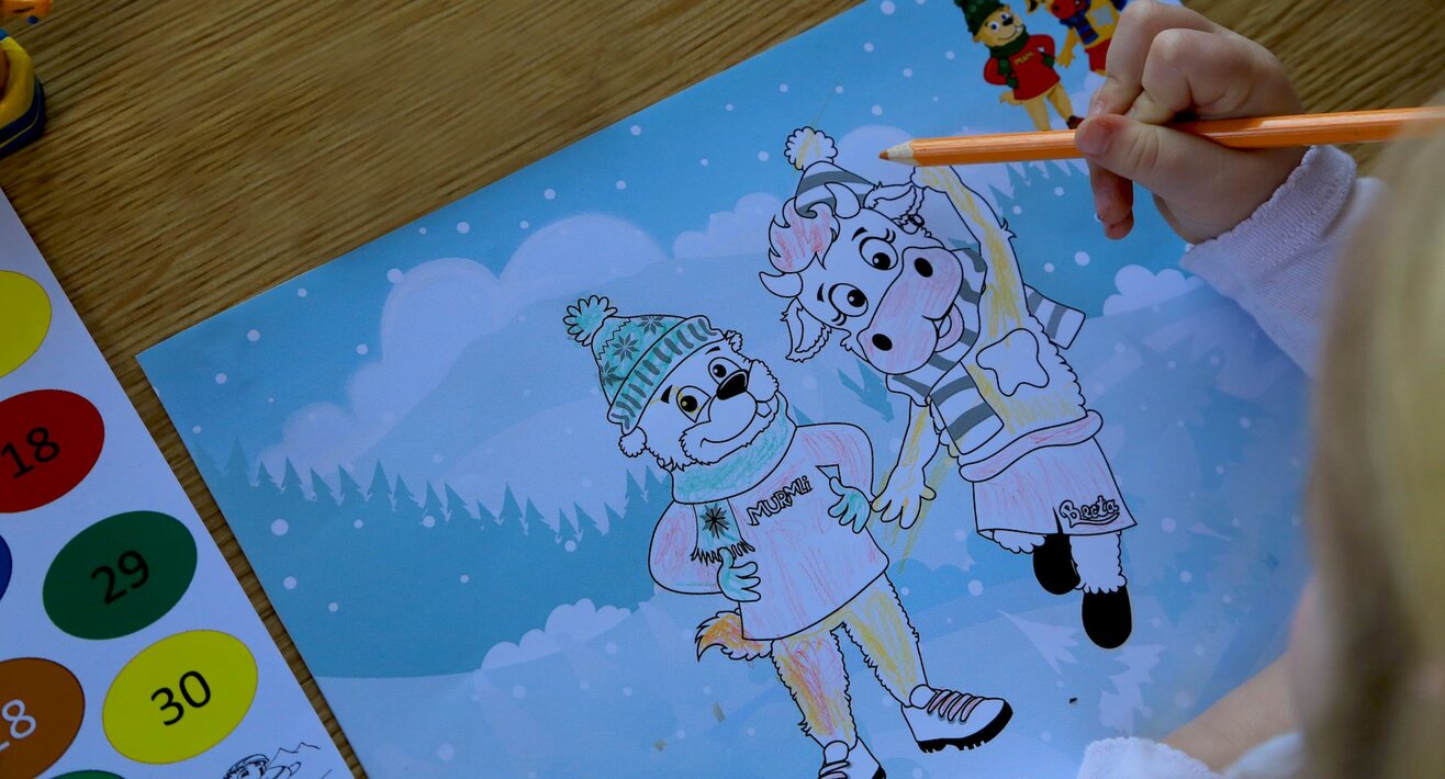 Malvorlagen Spiele und Rätsel mit den Maskottchen der Familienregion Serfaus-Fiss-Ladis in Tirol Murmli und Berta | © Serfaus-Fiss-Ladis Marketing GmbH