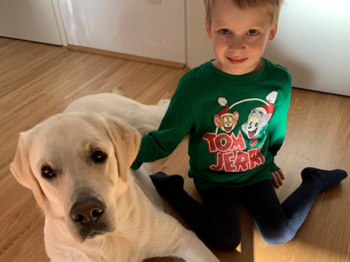 Partner-Hunde Österreich Hündin Lotti Tim Haas aus Kitzbühel Spende Familienregion Serfaus-Fiss-Ladis in Tirol | © Martina Haas