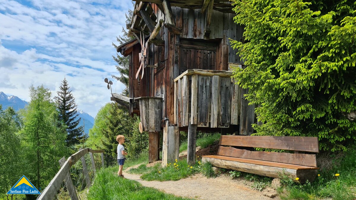 Das Forscherhaus ist das Wanderziel am Forscherpfad in Serfaus Fiss Ladis Tirol Österreich | © Serfaus-Fiss-Ladis Marketing GmbH