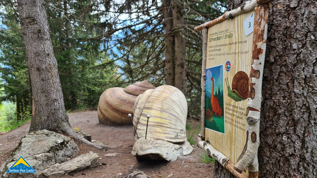 Am Forscherpfad in Serfaus-Fiss-Ladis gibt es Riesenschnecken zu entdecken | © Serfaus-Fiss-Ladis Marketing GmbH