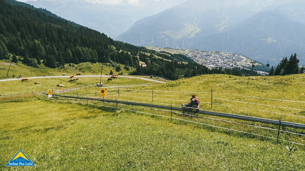 Sommerrodelbahn in der Familienregion Serfaus-Fiss-Ladis am Berg Fisser Flitzer | © travelisto.net 