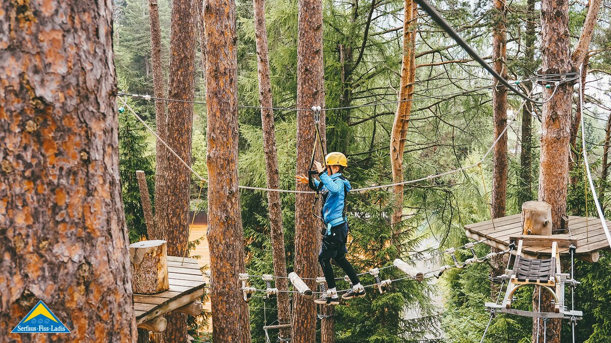 X-Trees Waldseilpark Klettern in Serfaus-Fiss-Ladis Orsteingang Serfaus Patscheider | © travelisto.net 