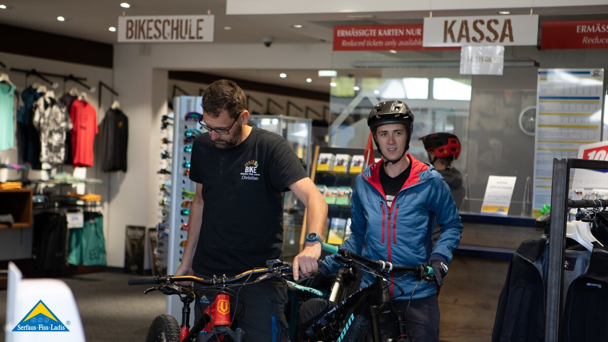 Verleih Shop Bikepark Serfaus-Fiss-Ladis in Tirol E-Bikes | © Serfaus-Fiss-Ladis Marketing GmbH | Andreas Kirschner