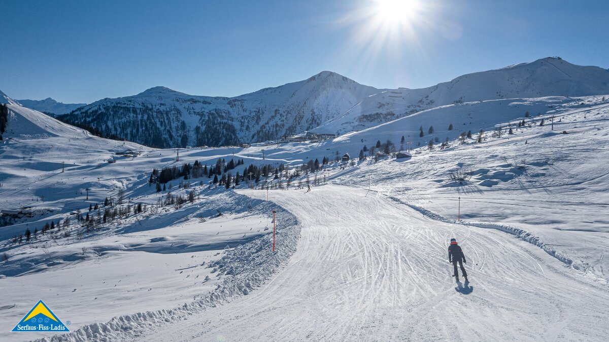 Familienfreundliches Pistenangebot in Serfaus-Fiss-Ladis mit Panoramaausblicken | © Patotra