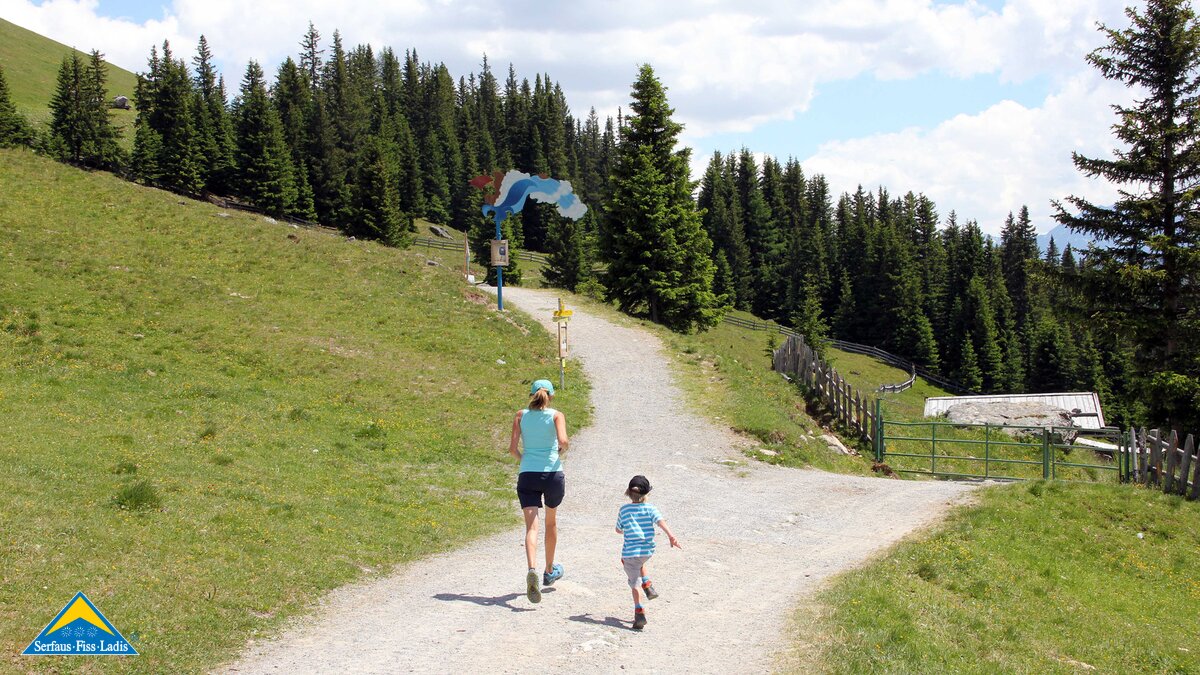 Start Piratenweg in Serfaus-Fiss-Ladis beim Murmliwasser in Serfaus | © Serfaus-Fiss-Ladis Marketing GmbH