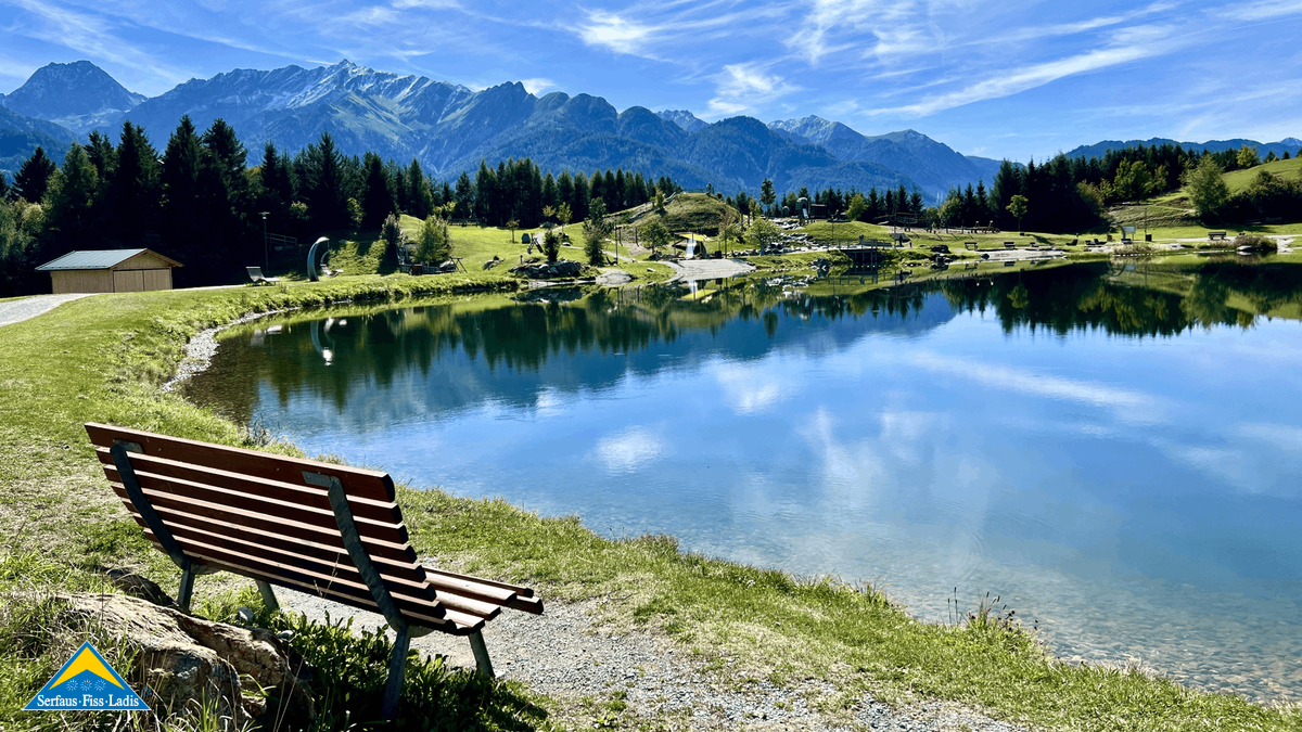 Der Wolfsee in Fiss bietet alles für Groß und Klein.  | © unaufschiebbar.de