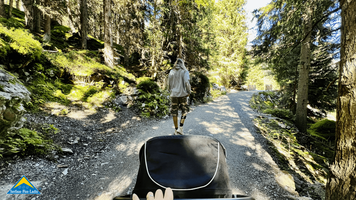 Die Wanderung zur Möseralm ist eine schöne Wanderung für Familien in der Urlaubsregion Serfaus-Fiss-Ladis in Tirol | © unaufschiebbar.de