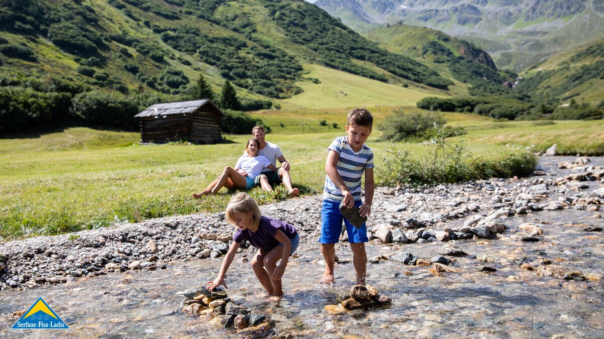 Idyllisch gelegener Laustalbach in der Familienregion Serfaus-Fiss-Ladis | © Serfaus-Fiss-Ladis Marketing GmbH | Daniel Zangerl