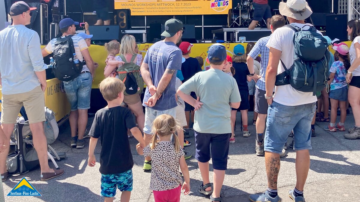 Besuch bei MOUNDS - Das Musikfestival für die ganze Familien - in Serfaus-Fiss-Ladis in Tirol | © Serfaus-Fiss-Ladis Marketing GmbH
