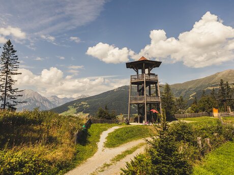 Aussicht auf den Wodeturm in Serfaus-Fiss-Ladis | © Serfaus-Fiss-Ladis Marketing GmbH | Marius Schatz, Roadtyping